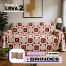 [LEVE 2 PAGUE 1] Capa de Sofá Vicenza em Algodão com Saias Laterais + 2 Almofadas Inclusas