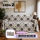 [LEVE 2 PAGUE 1] Capa de Sofá Vicenza em Algodão com Saias Laterais + 2 Almofadas Inclusas
